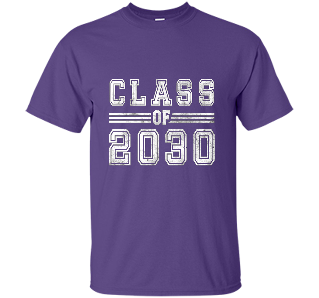 Kindergarten T-shirt Class Of 2030 Kindergarten Style T-shirt Purple