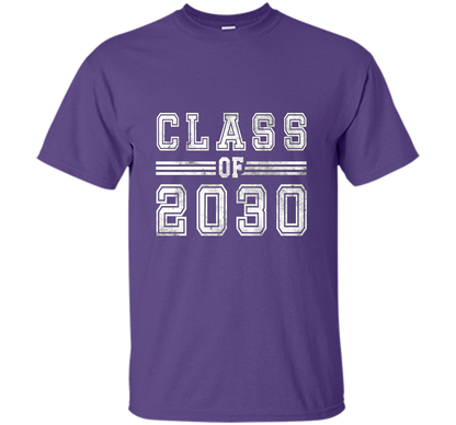 Kindergarten T-shirt Class Of 2030 Kindergarten Style T-shirt Purple