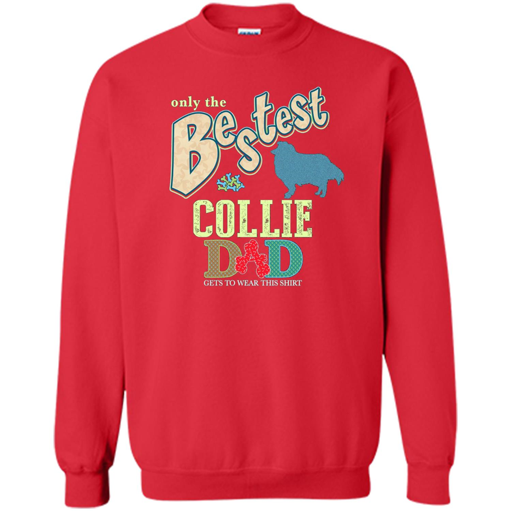Bestest Collie Dad Best Collie T-shirt Red