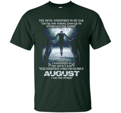 The Devil Born In August The Storm T-shirt Forest Green