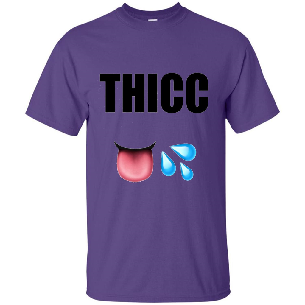 THICC Funny Gym Squat T-shirt Purple