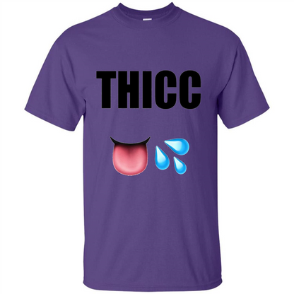 THICC Funny Gym Squat T-shirt Purple