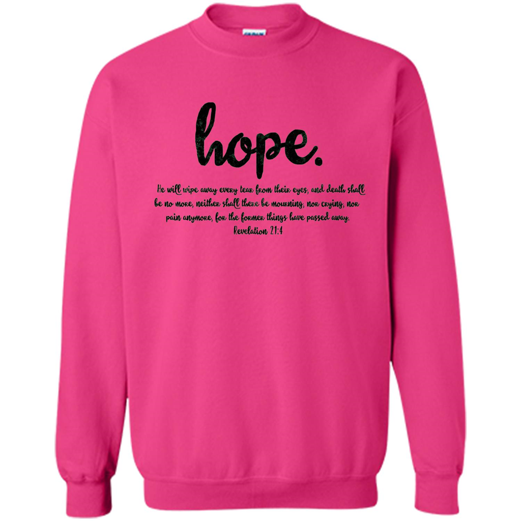 Hope Inspiration Tshirt With Bible Quote Heliconia