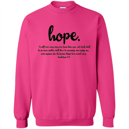 Hope Inspiration Tshirt With Bible Quote Heliconia