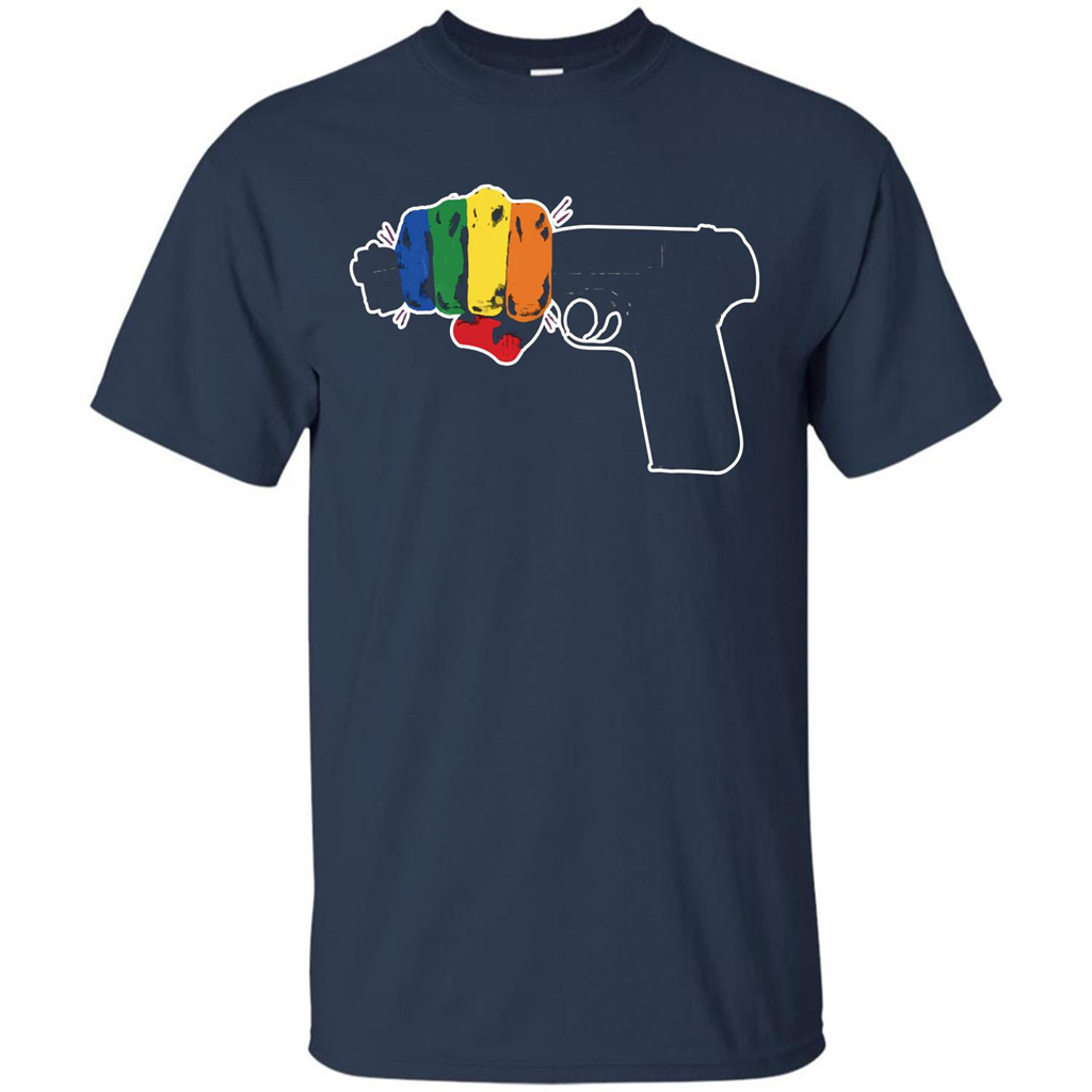 LGBT T-shirt Stop Gun Violence T-shirt Navy