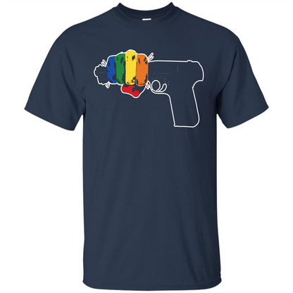 LGBT T-shirt Stop Gun Violence T-shirt Navy