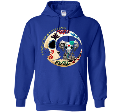 Elephant I Love You To The Moon Back T-shirt Royal