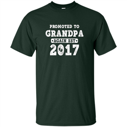 Men's Promoted to Grandpa Again Est. 2017 T-shirt