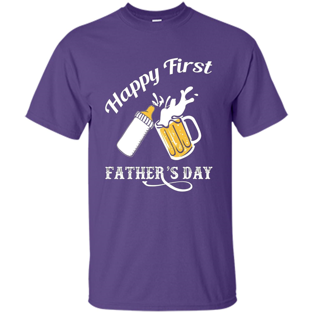 Happy First Father's Day T-shirt 2017 Purple