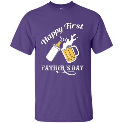 Happy First Father's Day T-shirt 2017 Purple
