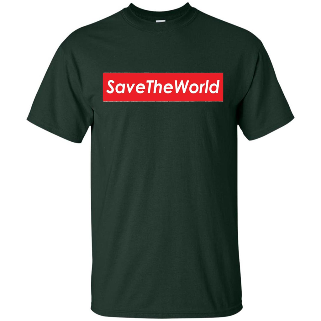 Save The World T-shirt Forest Green
