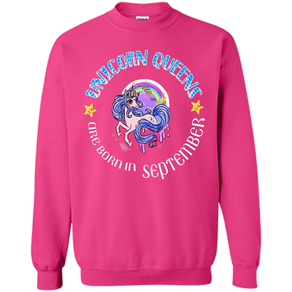 September Unicorn T-shirt Unicorn Queens Are Born September Heliconia