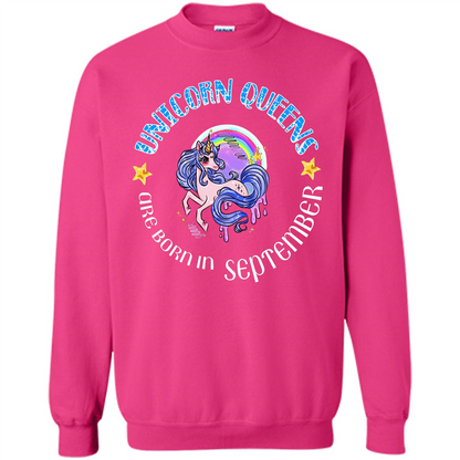 September Unicorn T-shirt Unicorn Queens Are Born September Heliconia