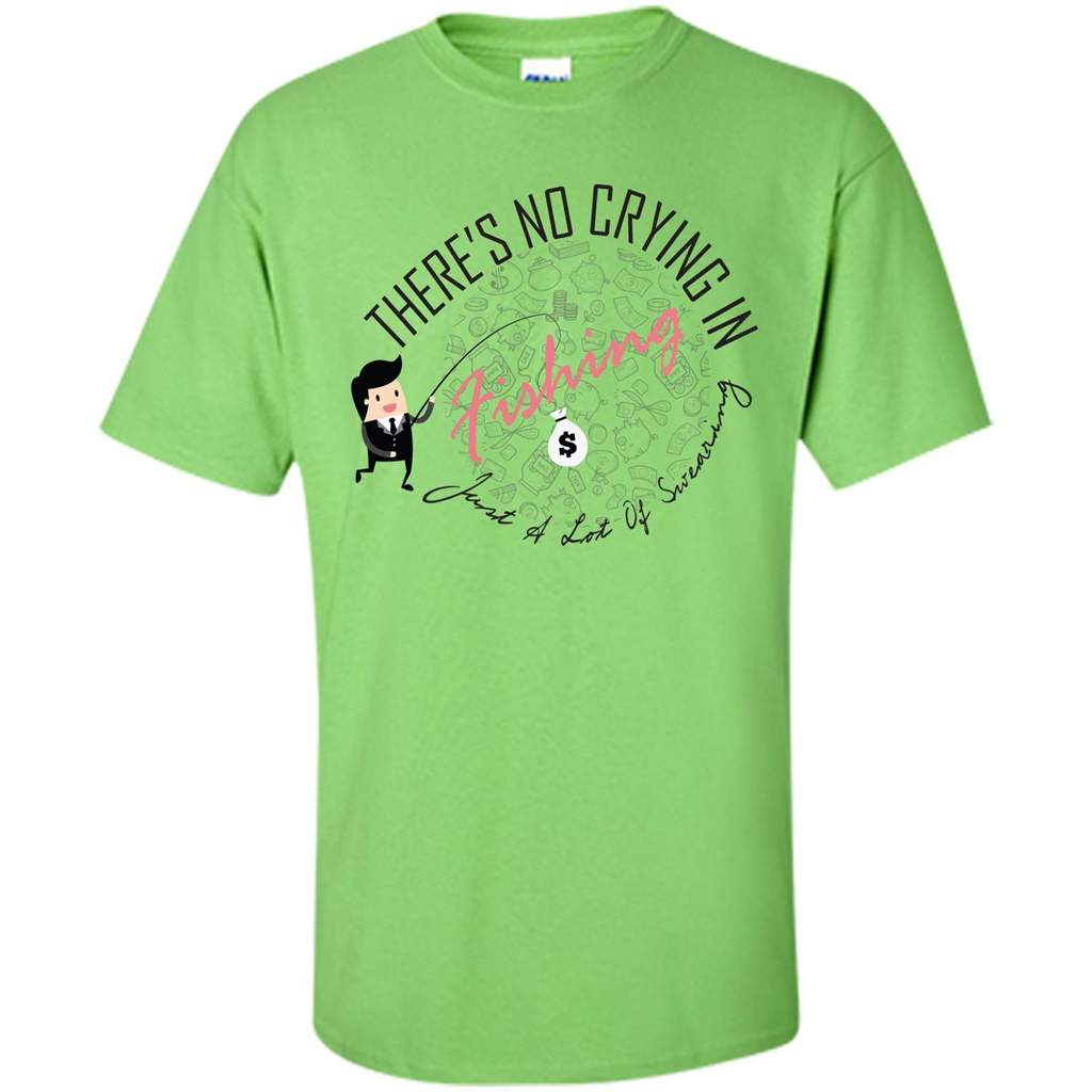 No Crying Fishing T-shirt Lime