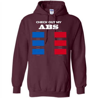 Funny Engineer T-shirt Check Out My Abs Maroon