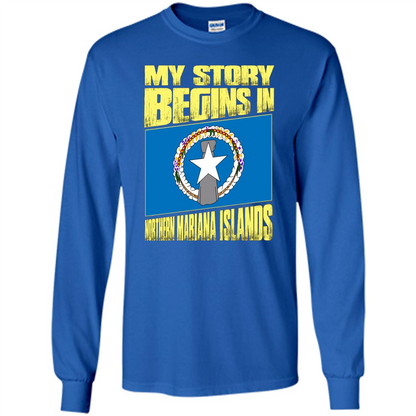 Story Begins In Northern Mariana Islands T-Shirt Royal