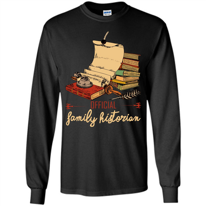 Family T-shirt Official Family Historian Black