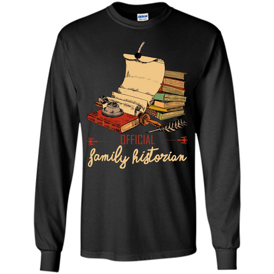 Family T-shirt Official Family Historian Black