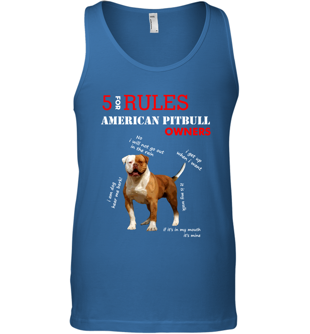5 For Rules American Pitbull Owners Shirt Tank Top Royal