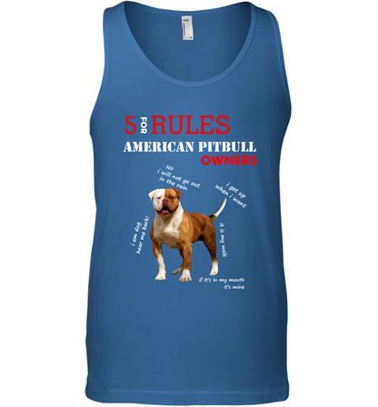 5 For Rules American Pitbull Owners Shirt Tank Top Royal
