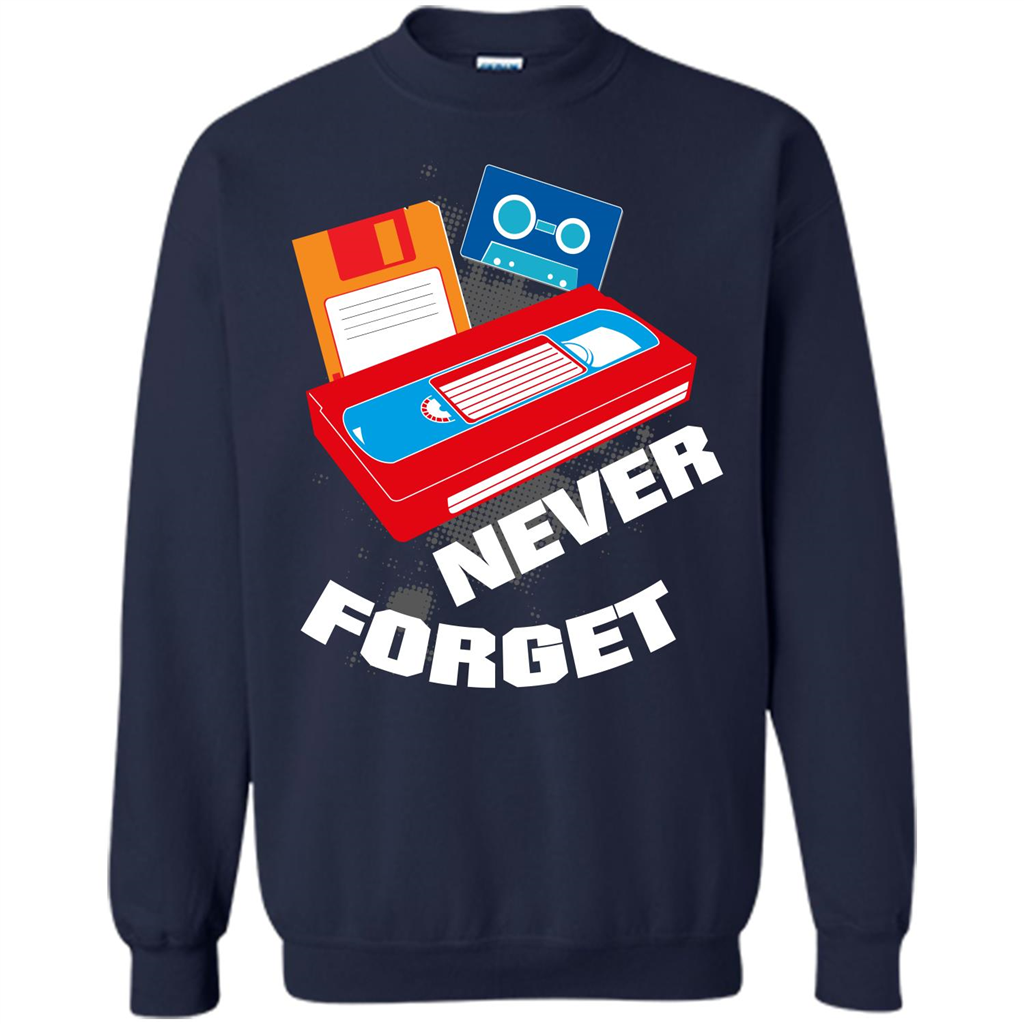 Floppy Disk Vhs 90s 80s T-shirt Never Forget Navy