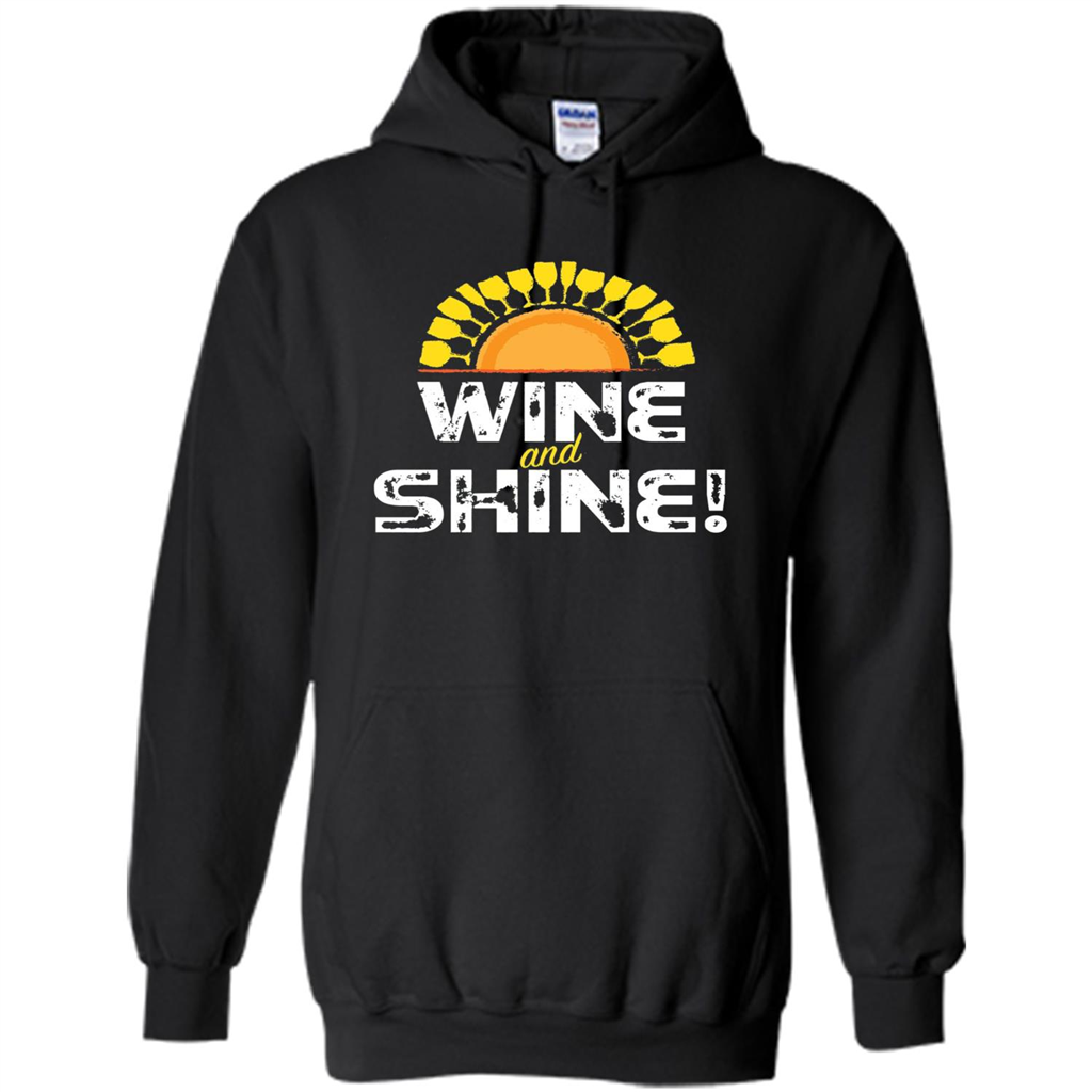 Wine T-shirt Wine And Shine Black
