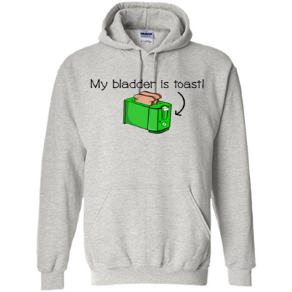 Funny Bladder Problems T-shirt Toast Ash