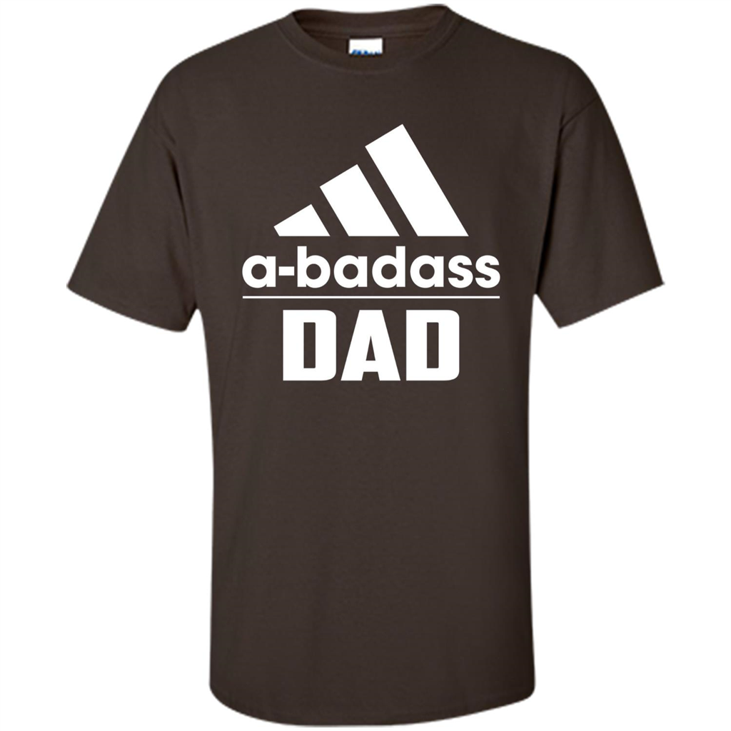 Fathers Day T-shirt A Badass Dad Dark Chocolate