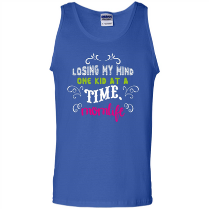 Mommy T-shirt Losing My Mind One Kid At A Time MomLife Royal