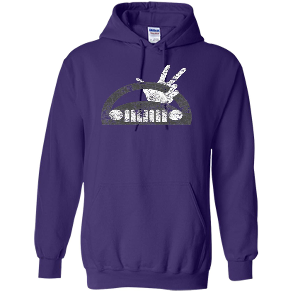The Jeep Wave You Get It or You Don't Distressed T-Shirt Purple