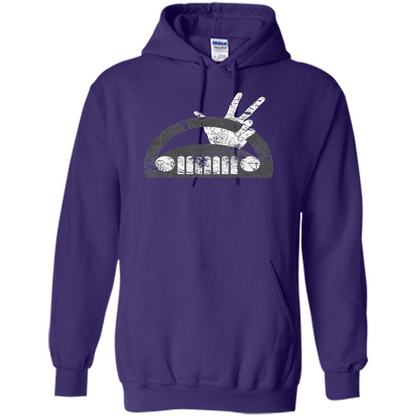 The Jeep Wave You Get It or You Don't Distressed T-Shirt Purple