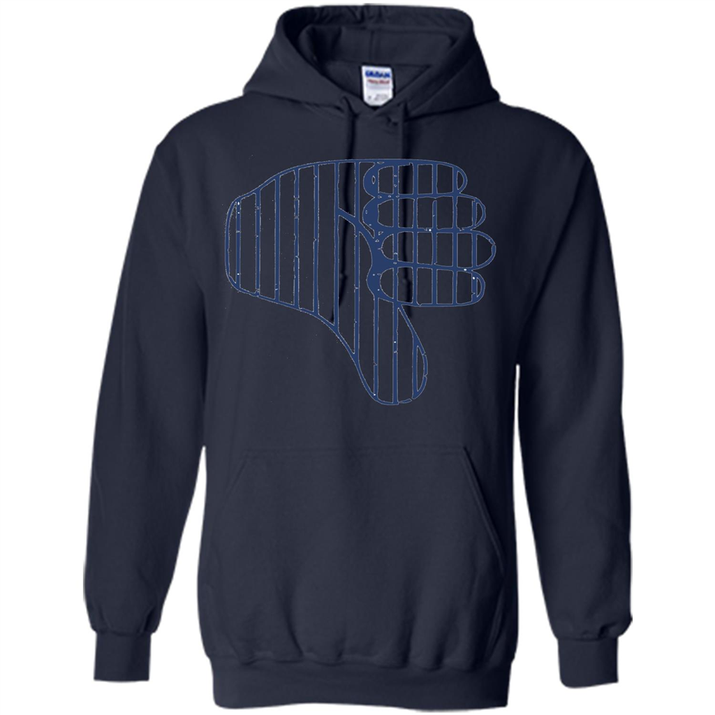 Baseball T-shirt Baseball Celebration Thumbs Down T-shirt Navy