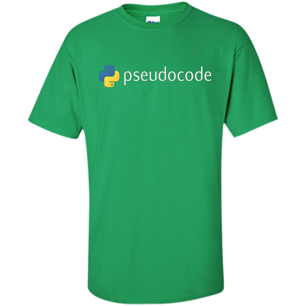 Funny Python Programming Pseudocode T-shirt Irish Green