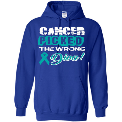 Cancer Awareness T-shirt Cancer Picked The Wrong Diva T-shirt Royal