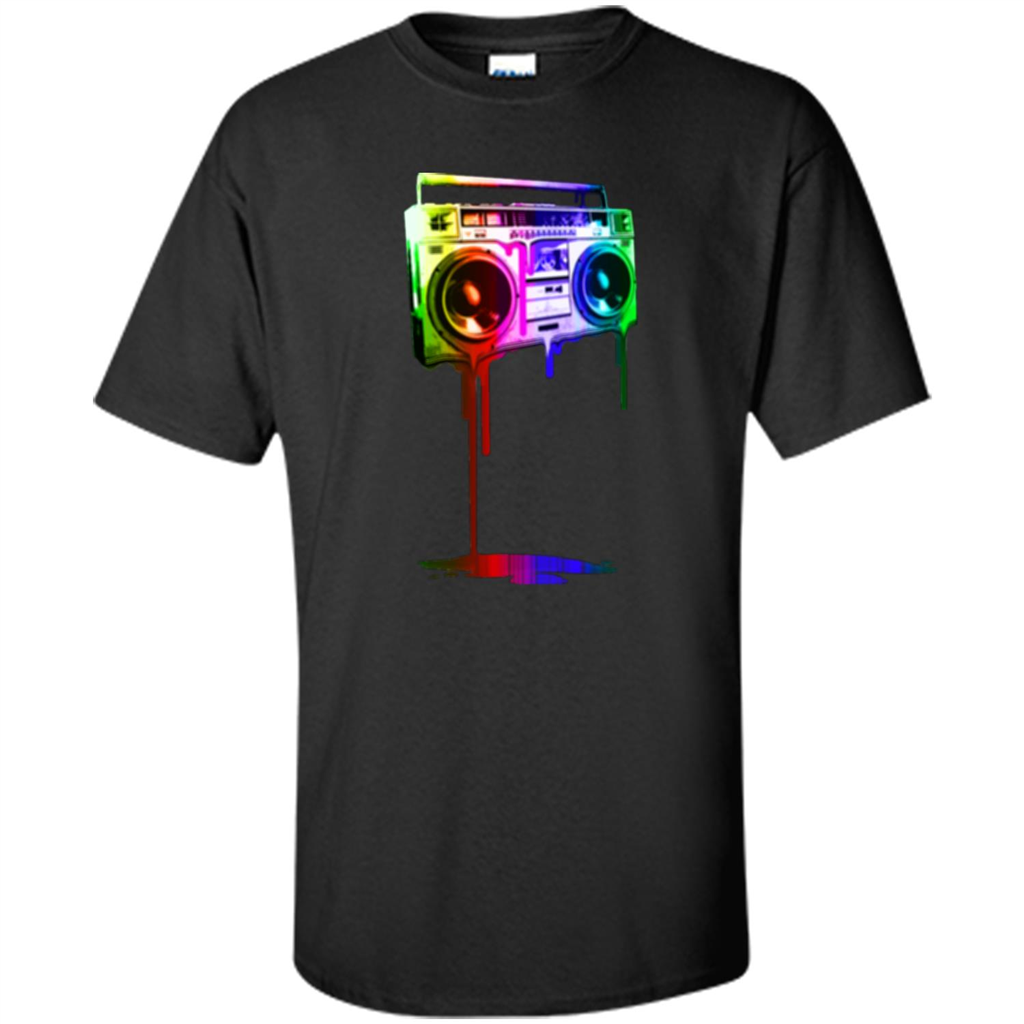 Melting Boombox Digital Rainbow Look Black