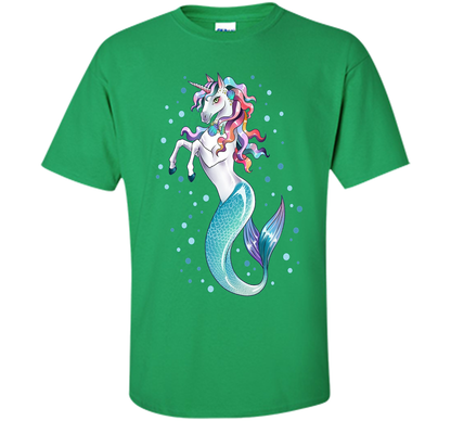 Unicorn Mermaid Mermicorn Cute T-Shirt Gifts for Girls kids cool shirt Irish Green