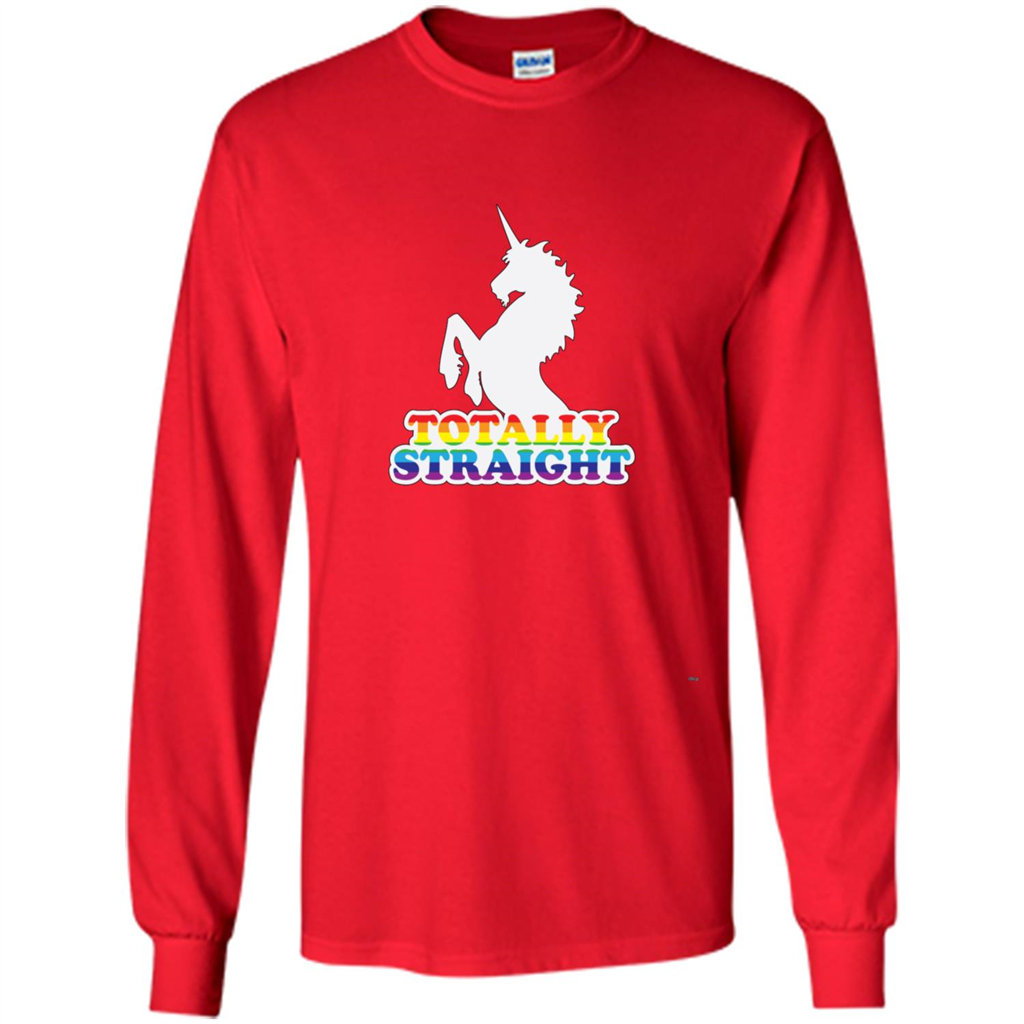 Totally Straight Unicorn T-shirt Red