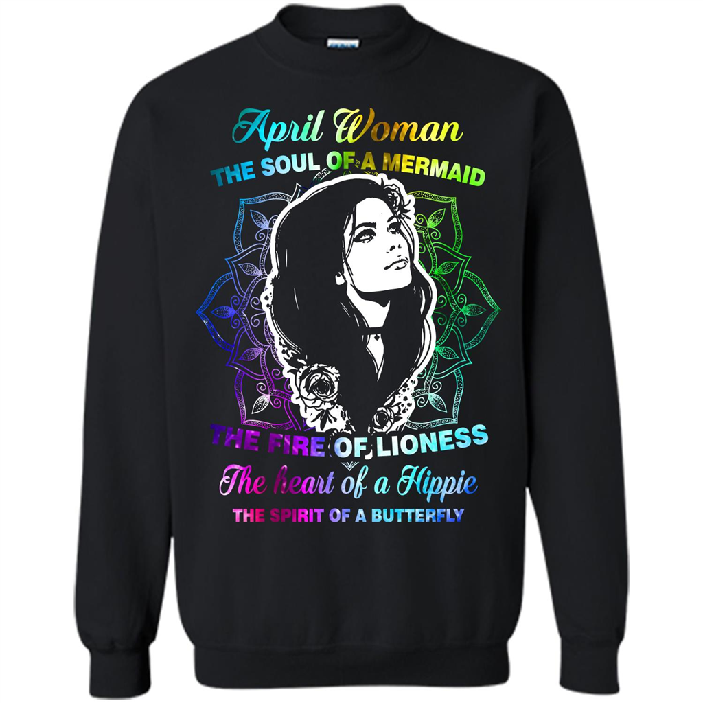 April Woman T-shirt The Heart Of A Hippie Black