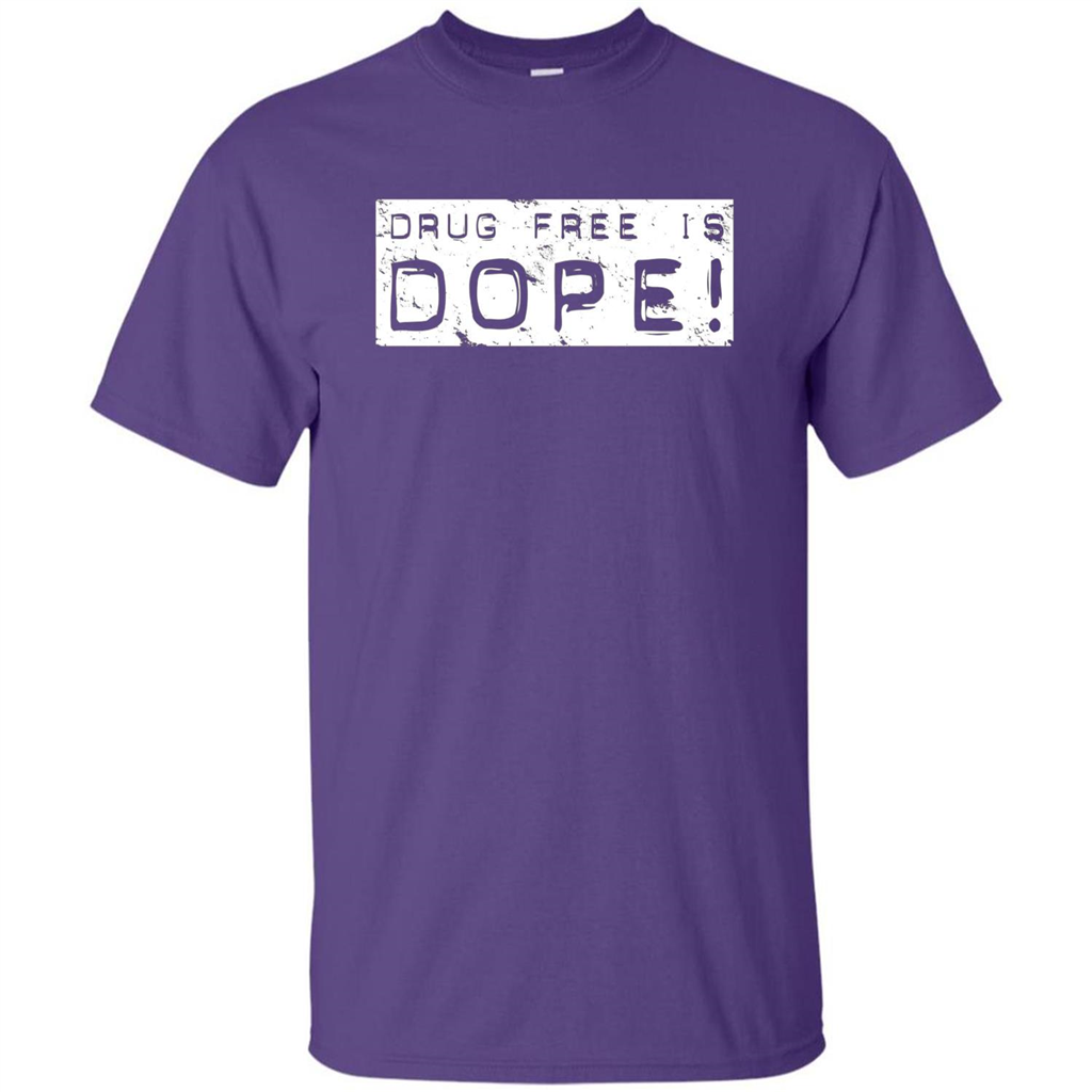 Drug Free Is Dope T-shirt Purple
