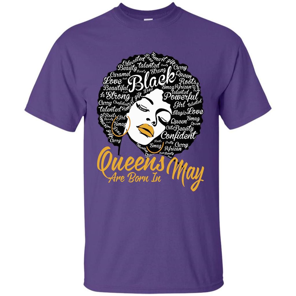 Queen Are Born In May T-shirt Purple
