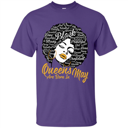 Queen Are Born In May T-shirt Purple
