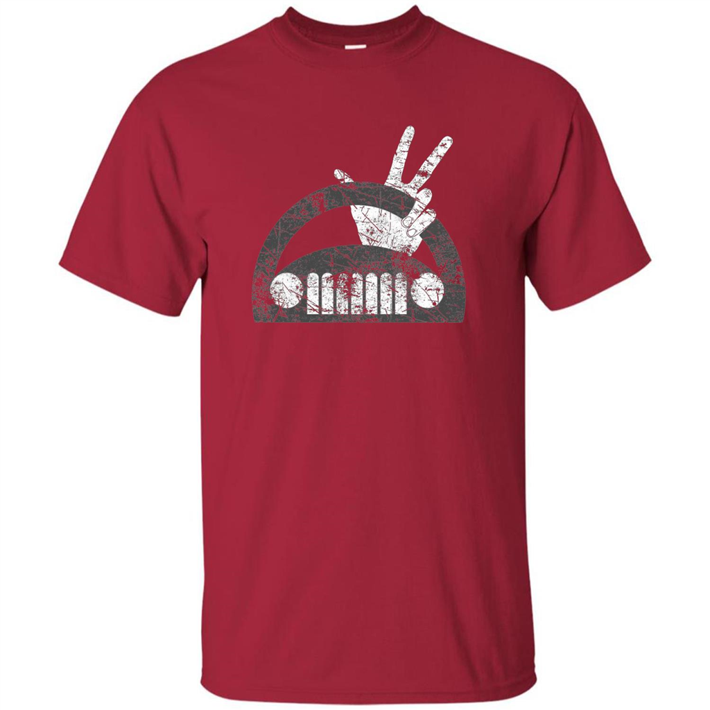 The Jeep Wave You Get It or You Don't Distressed T-Shirt Cardinal