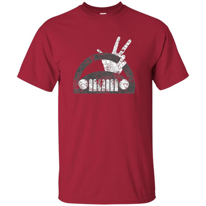 The Jeep Wave You Get It or You Don't Distressed T-Shirt Cardinal