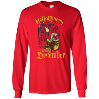 HalloQueen Are Born In December T-shirt Red