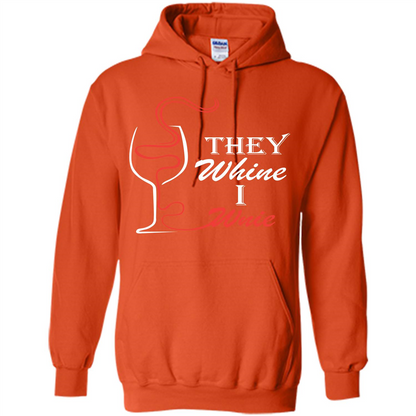 Wine T-shirt They Whine I Wine Orange