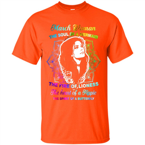 March Woman T-shirt The Heart Of A Hippie