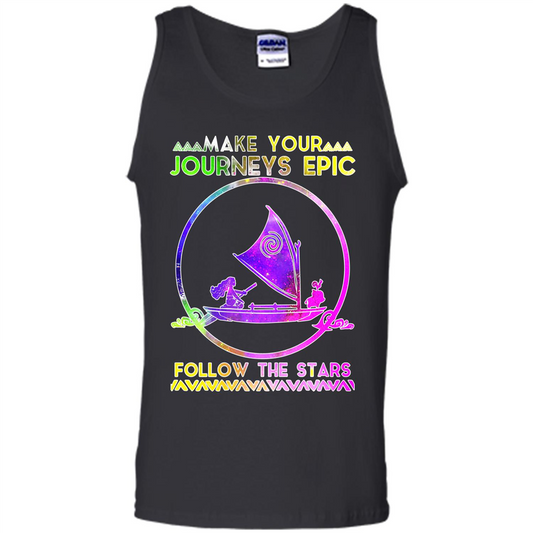 Movie T-shirt Make Your Journeys Epic Follow The Stars Black