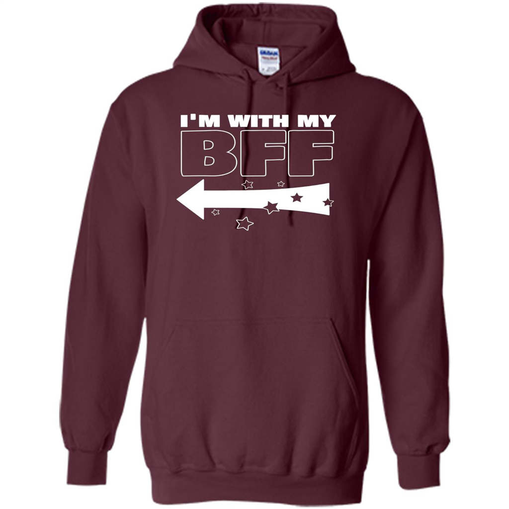 BFF Left T-shirt I'm With My BFF Maroon