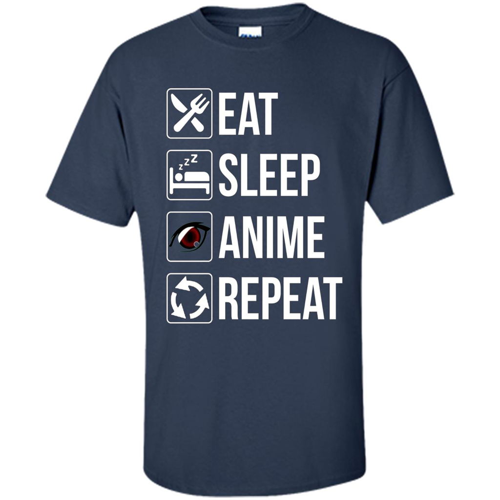 Funny Eat Sleep Anime Repeat T-shirt