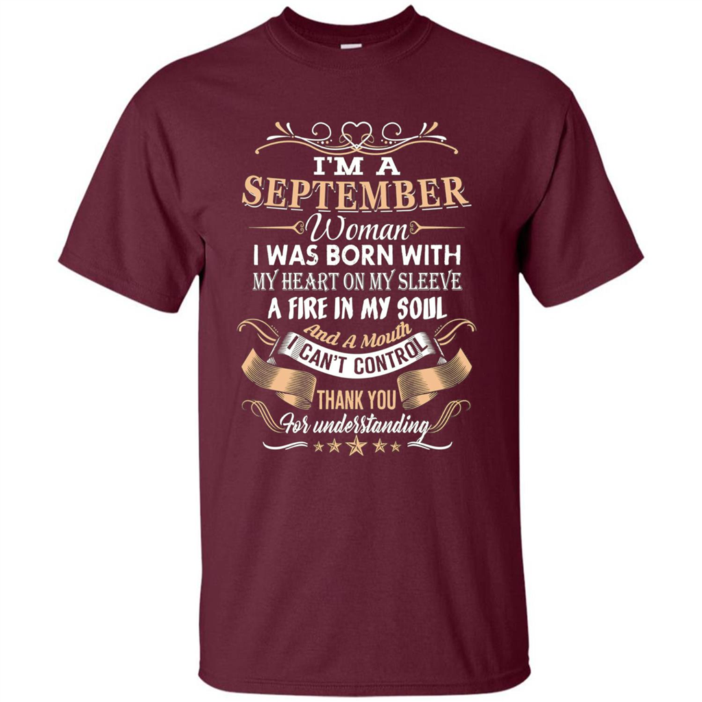 I'm A September Woman T-shirt Maroon